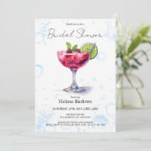 Invitation Fête des mariées de cocktails Pool Party (Debout devant)