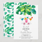 Invitation Fête des mariées de cocktails tropicaux (Devant / Derrière)