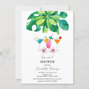 Invitation Fête des mariées de cocktails tropicaux