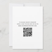 Invitation Fête des mariées de code QR Boho Fleur sauvage élé (Dos)