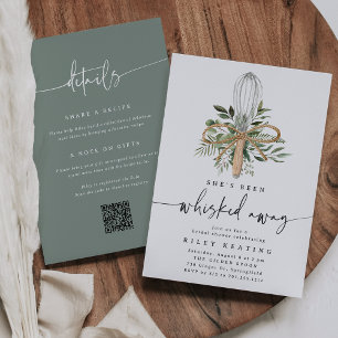 Invitation Fête des mariées de code QR de cuisine jetée