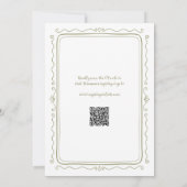 Invitation Fête des mariées de code QR du gribouillage à main (Dos)