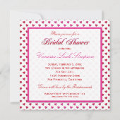 Invitation Fête des mariées de coeur rouge, rose e (Dos)