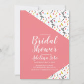 Invitation Fête des mariées de collage de palme géométrique t (Devant)