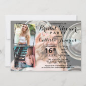 Invitation Fête des mariées de collage photo Cool moderne (Devant)