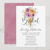 Invitation Fête des mariées de cône de crème glacée rose oran (Devant / Derrière)