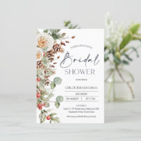 Fête des mariées de cône de pin floral d'hiver mod