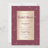 Invitation Fête des mariées de confetti de parties scintillan (Devant)