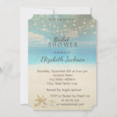 Invitation Fête des mariées de coquillages de plage (Devant)