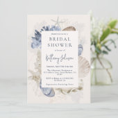 Invitation Fête des mariées de corail Beach Shells (Debout devant)