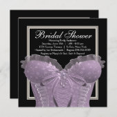 Invitation Fête des mariées de corse violet de lavande (Devant / Derrière)