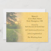 Invitation Fête des mariées de coucher de soleil du pays (Dos)