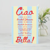 Invitation Fête des mariées de coucher de soleil italienne ma (Debout devant)