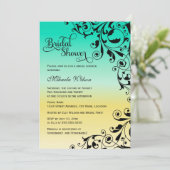 Invitation Fête des mariées de couleur élégante Ombre et  de  (Debout devant)