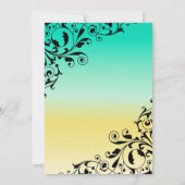 Invitation Fête des mariées de couleur élégante Ombre et  de  (Dos)