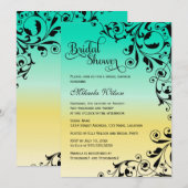 Invitation Fête des mariées de couleur élégante Ombre et  de  (Devant / Derrière)