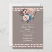 Invitation Fête des mariées de couleur Rose Boho rose Taupe (Devant)