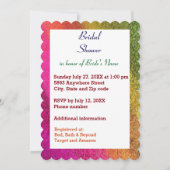 Invitation Fête des mariées de couleurs multiples d'automne (Devant)