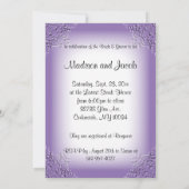 Invitation Fête des mariées de couple dans un violet élégant (Dos)