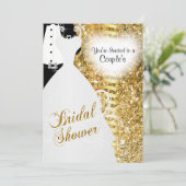 Invitation Fête des mariées de couple dans une Parties scinti (Debout devant)