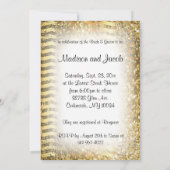 Invitation Fête des mariées de couple dans une Parties scinti (Dos)