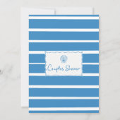 Invitation Fête des mariées de couples de poissons à bande bl (Dos)