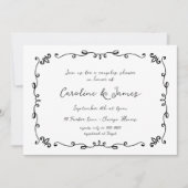 Invitation Fête des mariées de couples illustrés à la main lu (Devant)