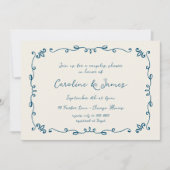 Invitation Fête des mariées de couples illustrés à la main lu (Devant)