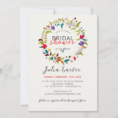 Invitation Fête des mariées de couronne de Fleur sauvage de b (Devant)
