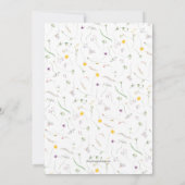 Invitation Fête des mariées de couronne Fleur sauvage aquarel (Dos)