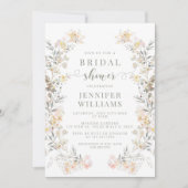 Invitation Fête des mariées de couronne Fleur sauvage couleur (Devant)
