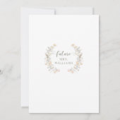 Invitation Fête des mariées de couronne Fleur sauvage couleur (Dos)