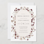 Invitation Fête des mariées de couronne Fleur sauvage de Bour (Devant)