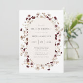Invitation Fête des mariées de couronne Fleur sauvage de Bour (Debout devant)