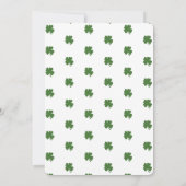 Invitation Fête des mariées de couronnes shamrock et Gold Hor (Dos)