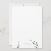 Invitation Fête des mariées de courroie d'aquarell (Dos)