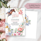 Invitation Fête des mariées de course Jazz Floral Horse