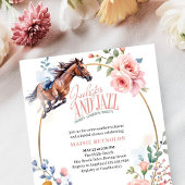 Invitation Fête des mariées de course Jazz Floral Horse