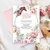 Invitation Fête des mariées de course Jazz Floral Horse