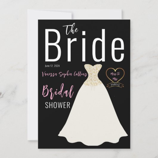 Invitation Fête des mariées de couverture du magazine (Devant)