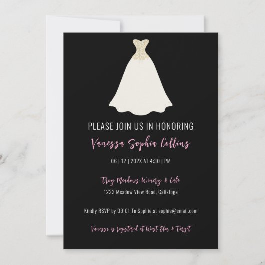 Invitation Fête des mariées de couverture du magazine (Dos)