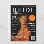 Invitation Fête des mariées de couverture du magazine de mode (Devant)