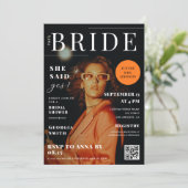 Invitation Fête des mariées de couverture du magazine de mode (Debout devant)