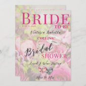 Invitation Fête des mariées de couverture du magazine floral (Devant / Derrière)