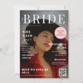 Invitation Fête des mariées de couverture du magazine photo d (Devant)