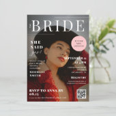 Invitation Fête des mariées de couverture du magazine photo d (Debout devant)