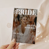 Invitation Fête des mariées de couverture du magazine photo m