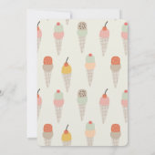 Invitation Fête des mariées de crème glacée récupérée (Dos)