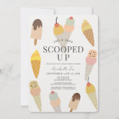 Invitation Fête des mariées de crème glacée récupérée (Devant)