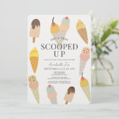 Invitation Fête des mariées de crème glacée récupérée (Debout devant)